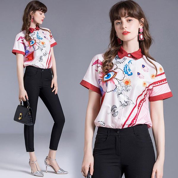women's blouses & shirts wilstage striped women short sleeve eyes printed pattern blouse pink color 2021 summer elegant clothes ol wea, White
women's blouses & shirts wilstage striped women short sleeve eyes printed pattern blouse pink color 2021 summer elegant clothes ol wea, White