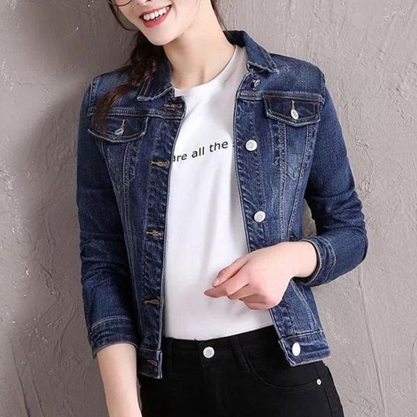 women's jackets plus size 5xl 2021 autumn denim jacket casual long sleeve overcoat jeans female turn-down collar outwear, Black;brown
women's jackets plus size 5xl 2021 autumn denim jacket casual long sleeve overcoat jeans female turn-down collar outwear, Black;brown