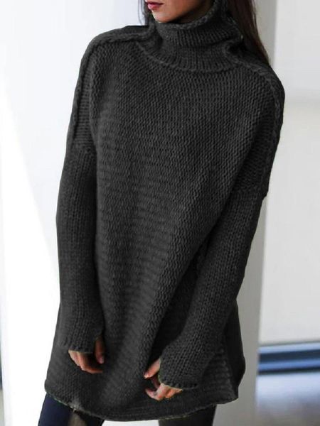 women's sweaters fashion winter mid-length sweater turtleneck knitted pure color pullover, White;black
women's sweaters fashion winter mid-length sweater turtleneck knitted pure color pullover, White;black