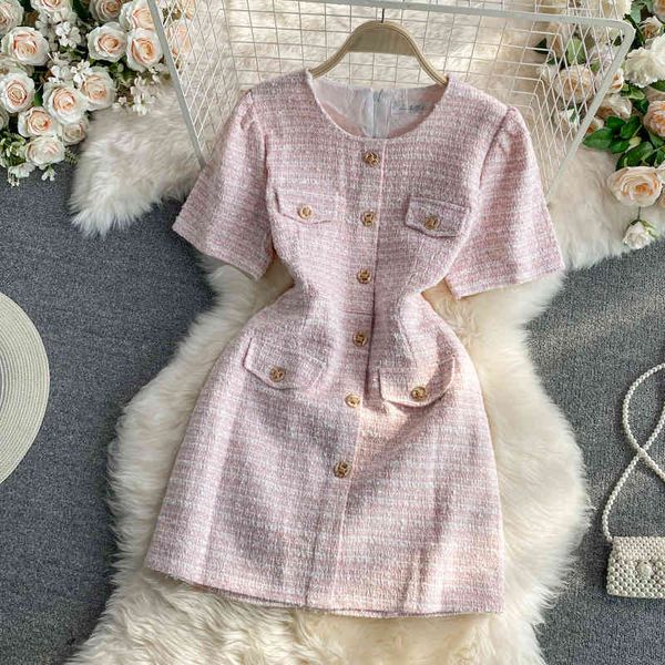 casual dresses summer korean version of the ladies round neck single-breasted small fragrance elegant tweed short-sleeved dress trend rjax, Black;gray
casual dresses summer korean version of the ladies round neck single-breasted small fragrance elegant tweed short-sleeved dress trend rjax, Black;gray