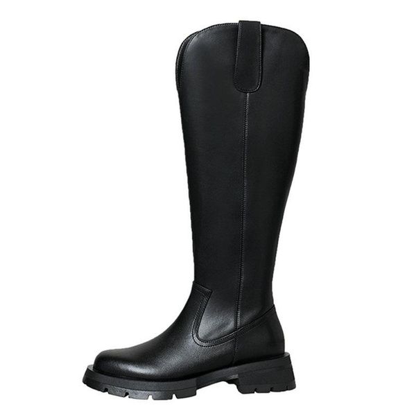 boots fashion luxury knee high genuine leather winter ladies punk motorcycle shoes thick med heels large size 43, Black
boots fashion luxury knee high genuine leather winter ladies punk motorcycle shoes thick med heels large size 43, Black