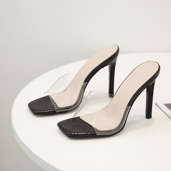 shoes woman 2021 transparent slippers thin heels luxury slides pantofle med heeled mules designer soft high summer basic rub, Black
shoes woman 2021 transparent slippers thin heels luxury slides pantofle med heeled mules designer soft high summer basic rub, Black