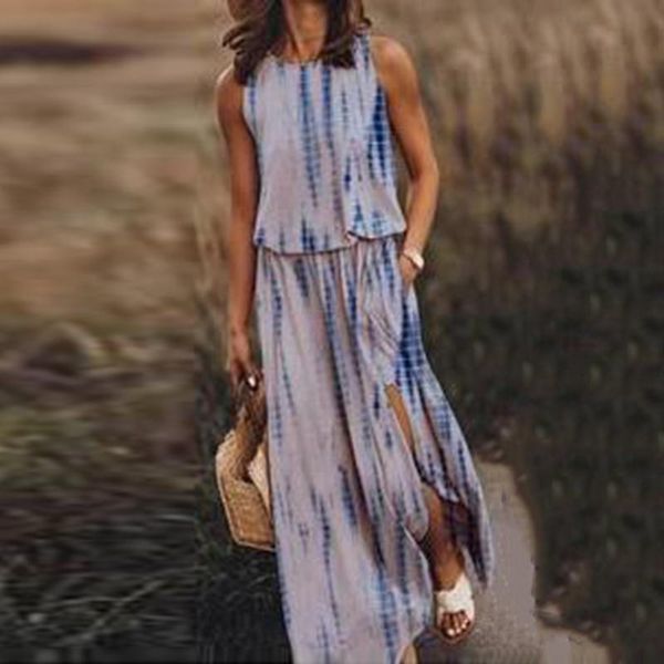 casual dresses summer dress women vintage elegant printed o-neck sleeveless fork opening maxi long robe femme été 2021, Black;gray
casual dresses summer dress women vintage elegant printed o-neck sleeveless fork opening maxi long robe femme été 2021, Black;gray