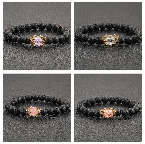 beaded, strands 8mm fashion charm bracelet luxury golden crown bead elasticity bangles for men natural black lava stone beaded bracelets jew
beaded, strands 8mm fashion charm bracelet luxury golden crown bead elasticity bangles for men natural black lava stone beaded bracelets jew