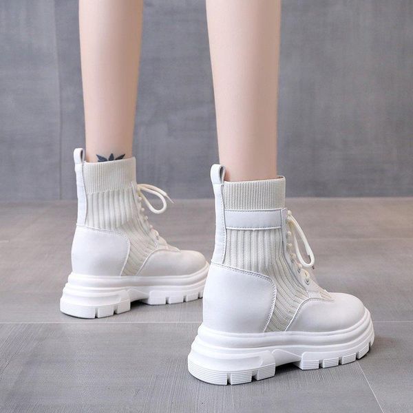 boots fashion women knit mesh chunky ankle height increasing shoes woman drop black white pu leather platform
boots fashion women knit mesh chunky ankle height increasing shoes woman drop black white pu leather platform