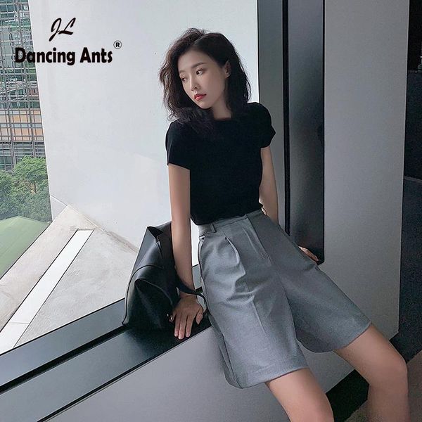 women's pants & capris woman high waist loose wide-leg knee-length korean office lady solid slim casual female trousers 2021 summer fas, Black;white
women's pants & capris woman high waist loose wide-leg knee-length korean office lady solid slim casual female trousers 2021 summer fas, Black;white