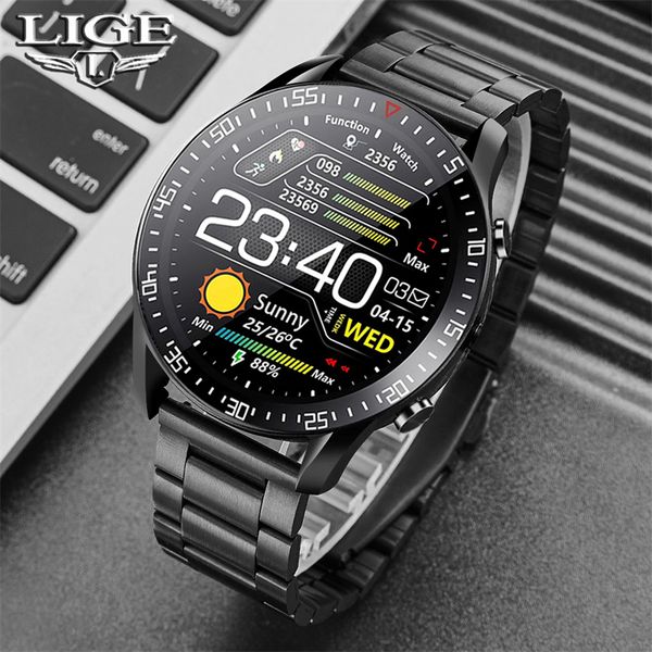 lige new smart watch men full touch screen sports fitness watch ip68 waterproof bluetooth suitable for android ios smart watchg, Slivery;brown
lige new smart watch men full touch screen sports fitness watch ip68 waterproof bluetooth suitable for android ios smart watchg, Slivery;brown