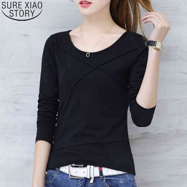 women cotton shirts plus size long sleeve t-shirts 6 colors fashion autumn o-neck slim fit casual solid korean tshirt 10713 210417, White
women cotton shirts plus size long sleeve t-shirts 6 colors fashion autumn o-neck slim fit casual solid korean tshirt 10713 210417, White