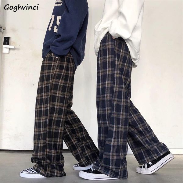 women casual pants plaid couples loose wide leg trousers female all-match ins chic thicken korean style elastic waist streetwear women', Black;white
women casual pants plaid couples loose wide leg trousers female all-match ins chic thicken korean style elastic waist streetwear women', Black;white