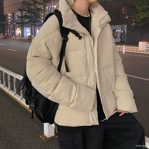 men's down & parkas wear tide winter cotton-padded clothes korean style trendy corduroy warm loose coat for male vintage, Black
men's down & parkas wear tide winter cotton-padded clothes korean style trendy corduroy warm loose coat for male vintage, Black