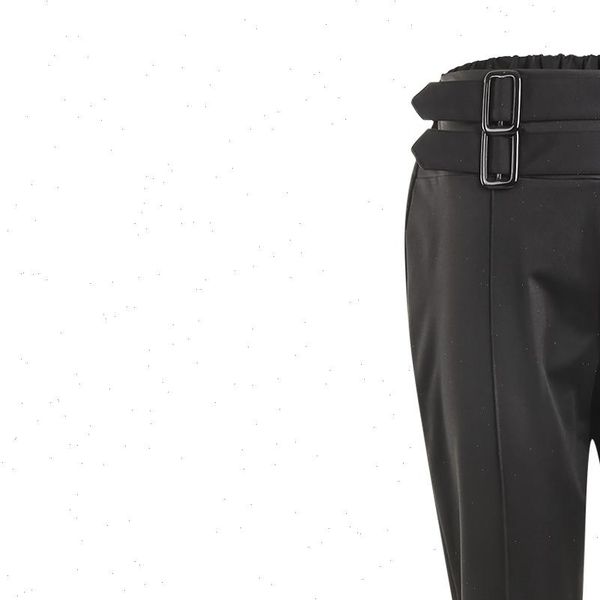 stretchy leggings trendy womens pants high waist solid color skinny trousers with buckle belts, Black;white
stretchy leggings trendy womens pants high waist solid color skinny trousers with buckle belts, Black;white