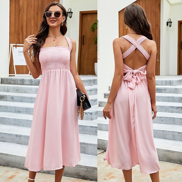 summer 2021 light pink jumpsuit dress backless cross suspender dress bohemian bandage dress, Black;red
summer 2021 light pink jumpsuit dress backless cross suspender dress bohemian bandage dress, Black;red