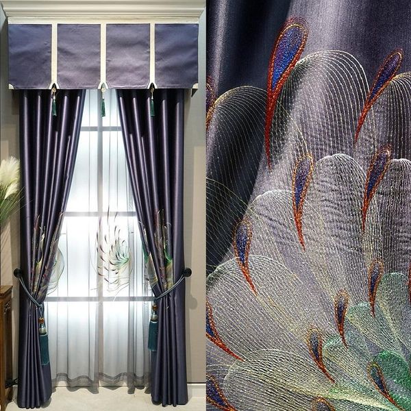 curtain & drapes modern style peacock embroidered curtains finished custom blackout for living dining room bedroom
curtain & drapes modern style peacock embroidered curtains finished custom blackout for living dining room bedroom
