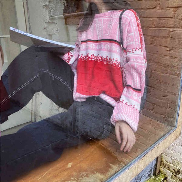 jxmyy autumn and winter fashion casual hong kong flavor gentle wind sweet girl geometric red sweater crew neck pullover 210412, White;black
jxmyy autumn and winter fashion casual hong kong flavor gentle wind sweet girl geometric red sweater crew neck pullover 210412, White;black