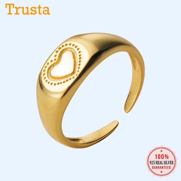 cluster rings trusta 100% 925 sterling silver ring heart/snow engraved open size fine jewelry pure love gift ds1481, Golden;silver
cluster rings trusta 100% 925 sterling silver ring heart/snow engraved open size fine jewelry pure love gift ds1481, Golden;silver