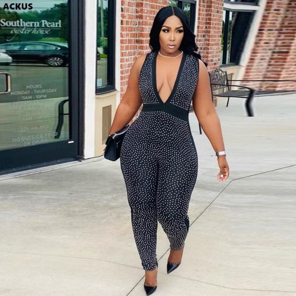 plus size pants ackus women jumpsuits diamonds bodycon pencil rompers cleavage night club one piece overalls summer outfits 2021, Black
plus size pants ackus women jumpsuits diamonds bodycon pencil rompers cleavage night club one piece overalls summer outfits 2021, Black