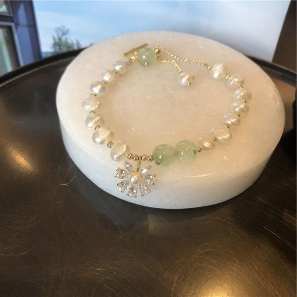 beaded, strands style zircon flower pendant natural freshwater pearls green crystal beaded strand women's bracelet fashion jewelry ybr5, Black
beaded, strands style zircon flower pendant natural freshwater pearls green crystal beaded strand women's bracelet fashion jewelry ybr5, Black