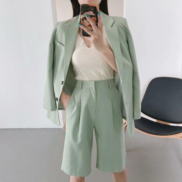 women's tracksuits england style casual suit jacket + pants suits 2021 summer 2 piece set, Gray
women's tracksuits england style casual suit jacket + pants suits 2021 summer 2 piece set, Gray