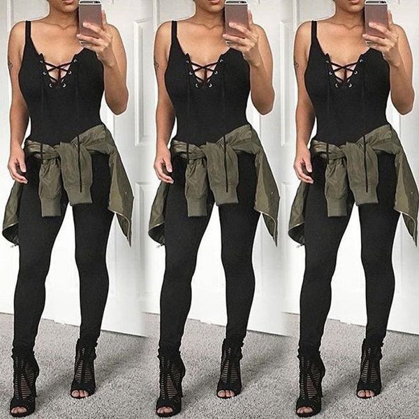 women's jumpsuits & rompers women backless cross strap front design hollow out long romper solid black sleeveless slim cami jumpsuit pl, Black;white
women's jumpsuits & rompers women backless cross strap front design hollow out long romper solid black sleeveless slim cami jumpsuit pl, Black;white