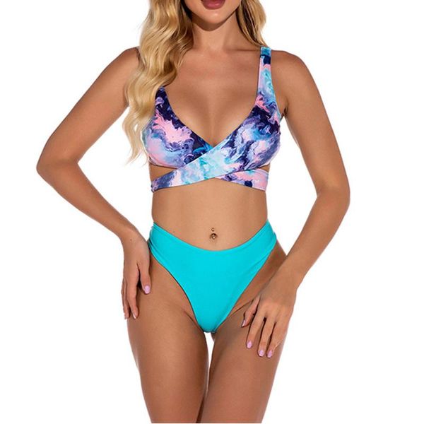 60# 2021 women swimsuit print tie dyed split swimwear cross bikini high waist beachwear string bathing suits one-piece
60# 2021 women swimsuit print tie dyed split swimwear cross bikini high waist beachwear string bathing suits one-piece