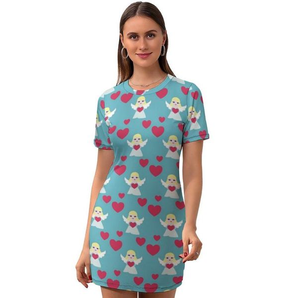 casual dresses angel dress short sleeve pattern party bodycon curvy teen spandex fitted one-piece, Black;gray
casual dresses angel dress short sleeve pattern party bodycon curvy teen spandex fitted one-piece, Black;gray