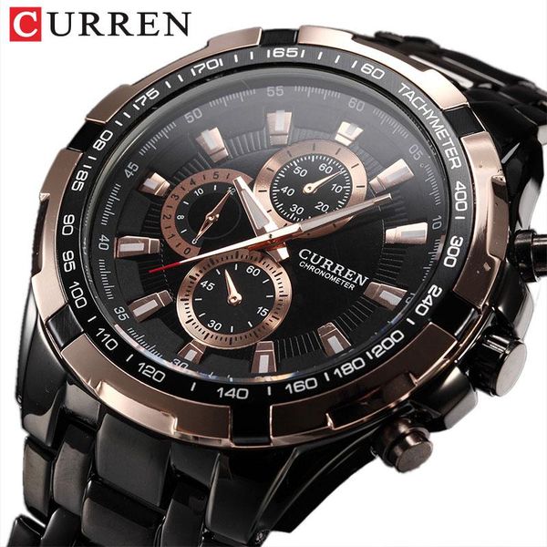 wristwatches curren sport watches men quartz analog men's black stainless steel male army watch waterproof reloj hombre, Slivery;brown
wristwatches curren sport watches men quartz analog men's black stainless steel male army watch waterproof reloj hombre, Slivery;brown