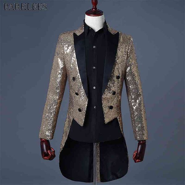 shiny gold sequin glitter embellished tuxedo suits men brand nightclub dj blazer jacket men stage clothes for singers 210522, White;black
shiny gold sequin glitter embellished tuxedo suits men brand nightclub dj blazer jacket men stage clothes for singers 210522, White;black