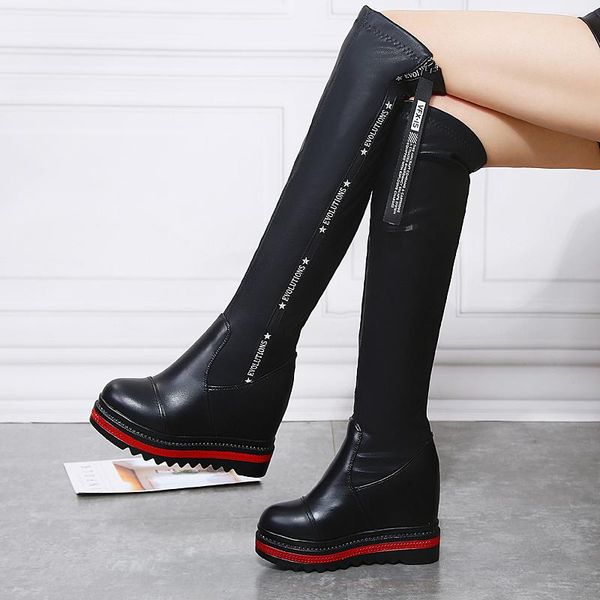 boots womens punk hidden wedge heels over knee high thigh stretchy platform shoes black zipper 2021
boots womens punk hidden wedge heels over knee high thigh stretchy platform shoes black zipper 2021