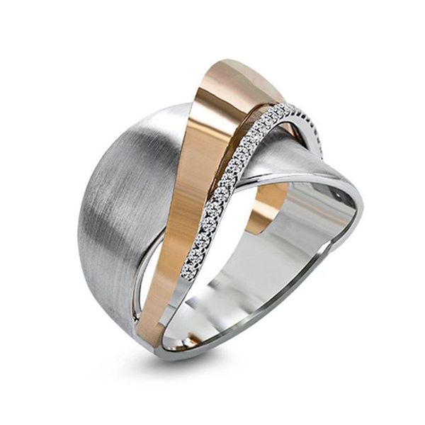 wedding rings modern party finger ring smooth line micro paved stone mix color fashion jewelry for women, Slivery;golden
wedding rings modern party finger ring smooth line micro paved stone mix color fashion jewelry for women, Slivery;golden