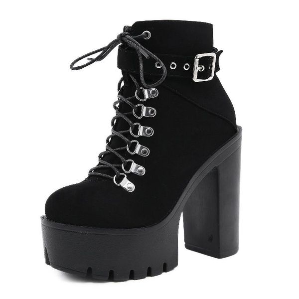 europe style women high heel boots fashion belt buckle ankle modern black waterproof platform casual shoes 2.5
europe style women high heel boots fashion belt buckle ankle modern black waterproof platform casual shoes 2.5
