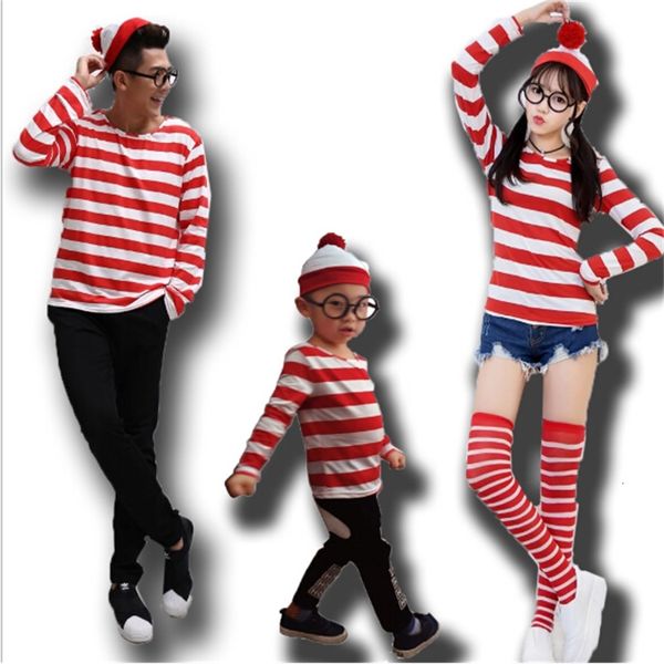 halloween wally theme cosplay red white striped long sleeved tshirt men women kid costume sets tees family cosplay lovers costume, Black;red
halloween wally theme cosplay red white striped long sleeved tshirt men women kid costume sets tees family cosplay lovers costume, Black;red