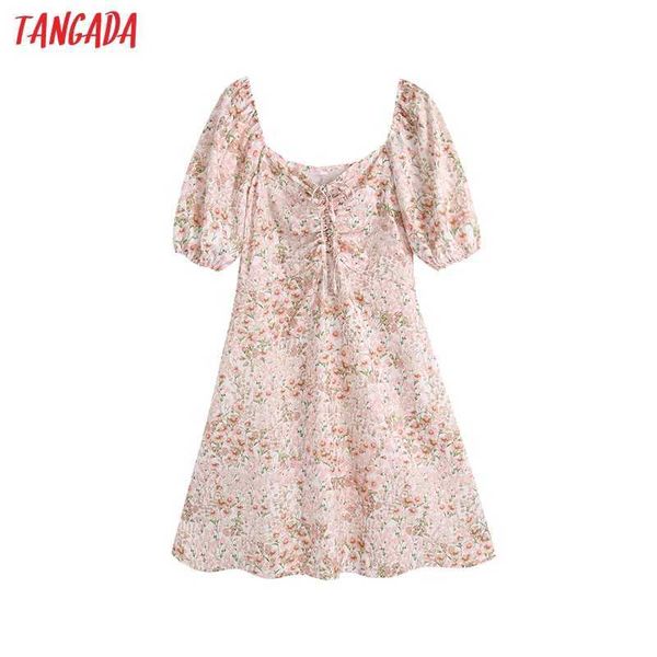 tangada summer women flowers print pleated robe dress puff short sleeve ladies mini dress vestidos ce199 210609, Black;gray
tangada summer women flowers print pleated robe dress puff short sleeve ladies mini dress vestidos ce199 210609, Black;gray