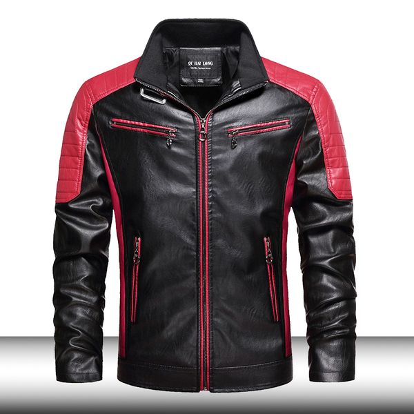 classic men slim fit retro motorcyacle jacket mens fashion stand collar quality bomber leather jacket coat pu biker outwear ma, Black
classic men slim fit retro motorcyacle jacket mens fashion stand collar quality bomber leather jacket coat pu biker outwear ma, Black