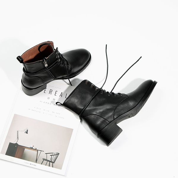 boots genuine cow leather lady women's mid-heel round toe 2021 winter ankle for women ladies bs3h, Black
boots genuine cow leather lady women's mid-heel round toe 2021 winter ankle for women ladies bs3h, Black