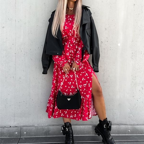 Casual Dresses Elegant Floral Printed Autumn Party Dress O Neck Long Sleeve Maxi Women Sexy Side Slit Ruffle Vestidos, Black;gray
Casual Dresses Elegant Floral Printed Autumn Party Dress O Neck Long Sleeve Maxi Women Sexy Side Slit Ruffle Vestidos, Black;gray