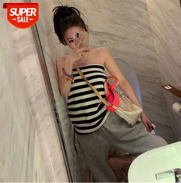 camisole with black and white striped knitted tube on the outside, sweet suspender summer girl #ux0q
camisole with black and white striped knitted tube on the outside, sweet suspender summer girl #ux0q