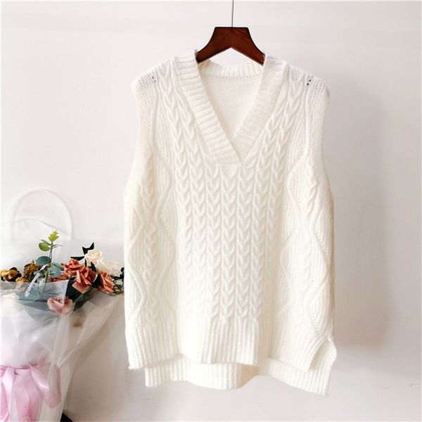 spring women's vest short trend knitted sweater waistcoat korean style outer wear 210427, Black;white
spring women's vest short trend knitted sweater waistcoat korean style outer wear 210427, Black;white
