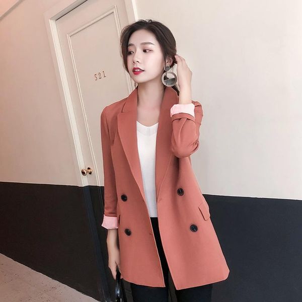 ladies blazer spring casual slim long sleeves paragraph small suit jacket ol temperament wild women's suits & blazers, White;black
ladies blazer spring casual slim long sleeves paragraph small suit jacket ol temperament wild women's suits & blazers, White;black