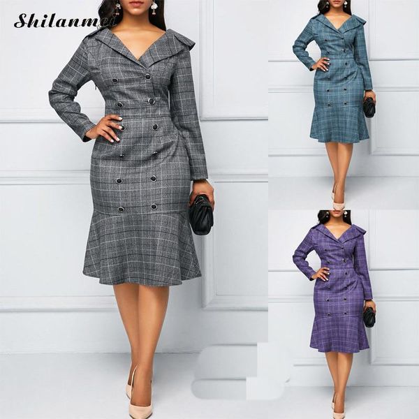 casual dresses plus size plaid dress 4xl 5xl ladies slim office ruffles midi-long mermaid button lapel work for women, Black;gray
casual dresses plus size plaid dress 4xl 5xl ladies slim office ruffles midi-long mermaid button lapel work for women, Black;gray