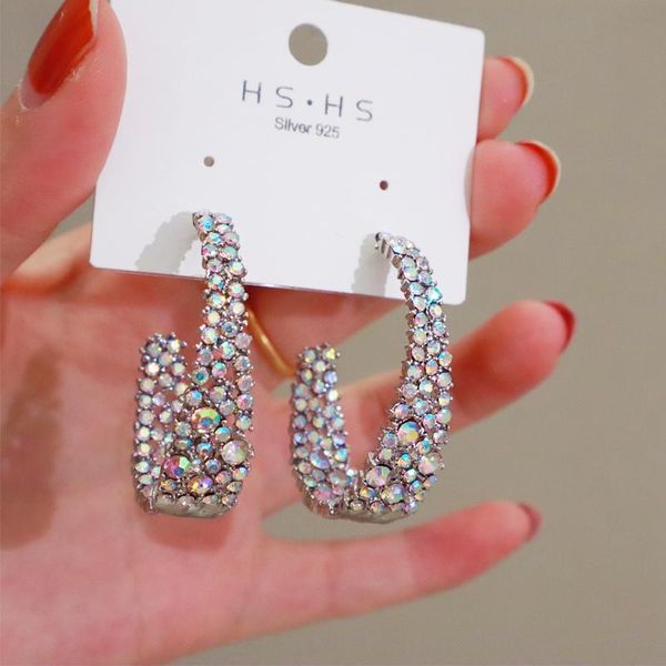 hoop & huggie 2021 circle round crystal earrings for women's fashion statement punk charm party jewelry, Golden;silver
hoop & huggie 2021 circle round crystal earrings for women's fashion statement punk charm party jewelry, Golden;silver