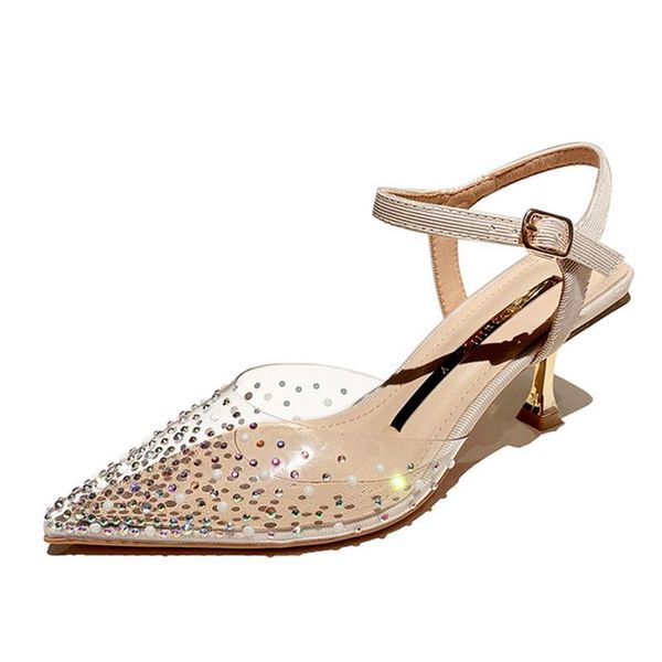 dress shoes women's sandals 2021 summer baotou buckle fashion casual korean stiletto high heel pointed, Black
dress shoes women's sandals 2021 summer baotou buckle fashion casual korean stiletto high heel pointed, Black