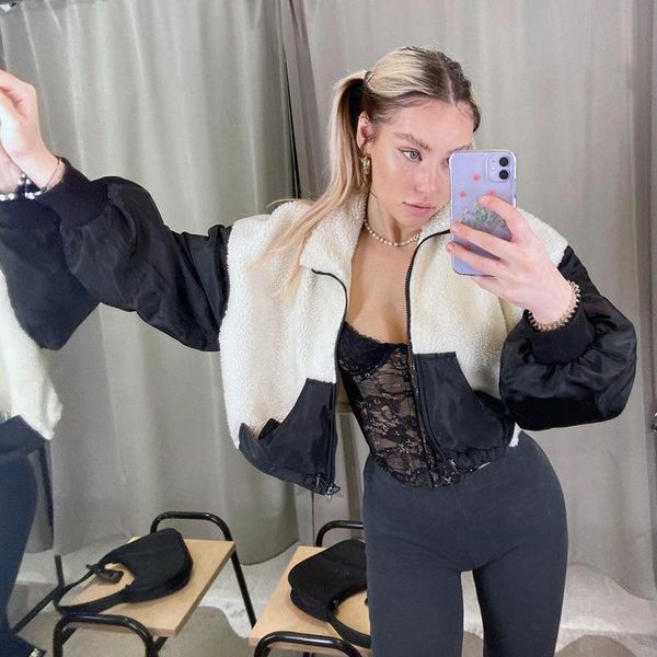 women's jackets autumn fur patchwork 2000s retro zip up cropped coat women korean kawaii harajuku winter casual warm outerwear clothes, Black;brown
women's jackets autumn fur patchwork 2000s retro zip up cropped coat women korean kawaii harajuku winter casual warm outerwear clothes, Black;brown