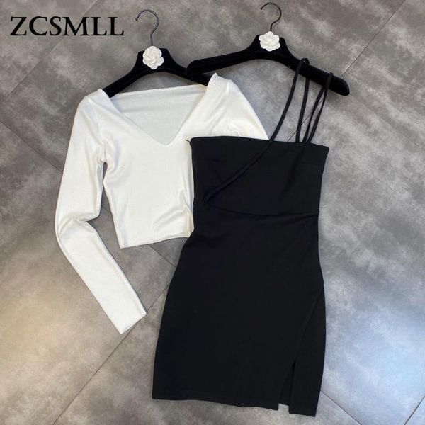 casual dresses zcsmll 2021 autumn v-neck long-sleeved small shirt with double shoulder straps oblique waist dress two-piece trend, Black;gray
casual dresses zcsmll 2021 autumn v-neck long-sleeved small shirt with double shoulder straps oblique waist dress two-piece trend, Black;gray