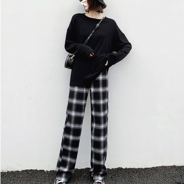 women's pants & capris female black punk plaid pants, korean-style sweatpants with a high waist, baggy hip hop style, harajuku for wome, Black;white
women's pants & capris female black punk plaid pants, korean-style sweatpants with a high waist, baggy hip hop style, harajuku for wome, Black;white