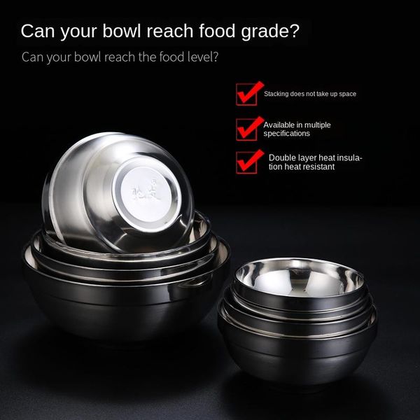 bowls stainless steel bowl high-grade household double-layer heat-resistant and insulated cereal canteen kindergarten small
bowls stainless steel bowl high-grade household double-layer heat-resistant and insulated cereal canteen kindergarten small