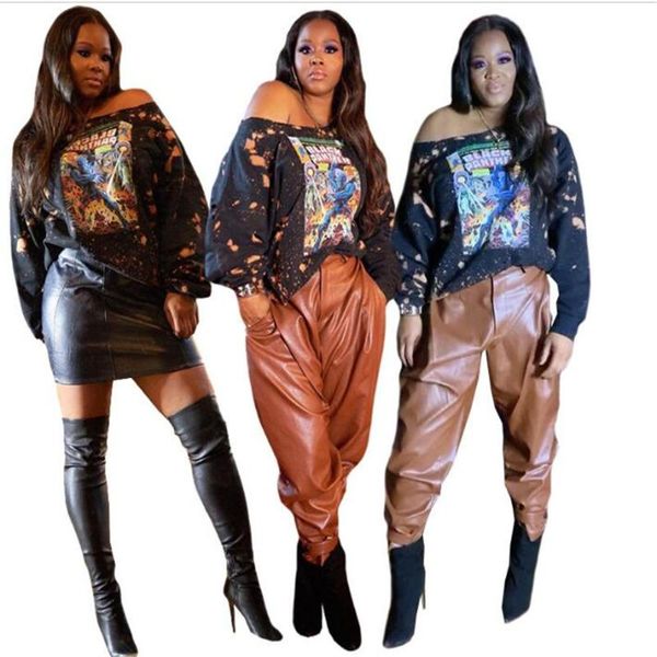 women's t-shirt fashion women polyester o-neck digital printing burn-holes long sleeve temperament commuter casual loose black tee, White
women's t-shirt fashion women polyester o-neck digital printing burn-holes long sleeve temperament commuter casual loose black tee, White