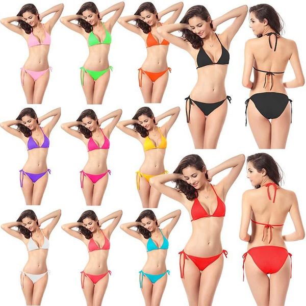 women's swimwear paotang 2021 summer the three-point bandage bikini party solid color no chest pad low waist super two-piece, White;black
women's swimwear paotang 2021 summer the three-point bandage bikini party solid color no chest pad low waist super two-piece, White;black