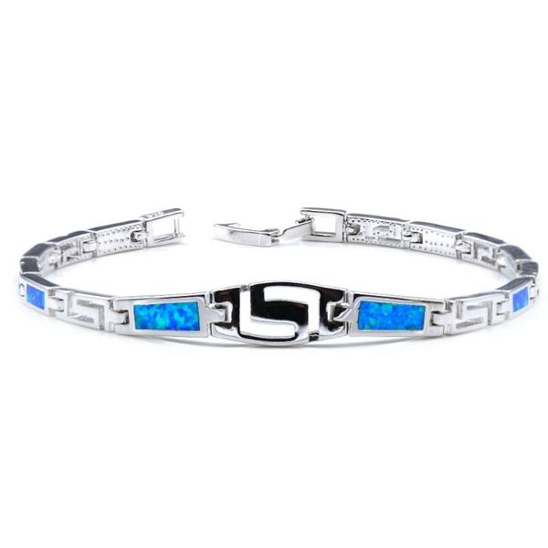 link, chain 2021 design geometric blue fire opal charm bracelets, Black
link, chain 2021 design geometric blue fire opal charm bracelets, Black