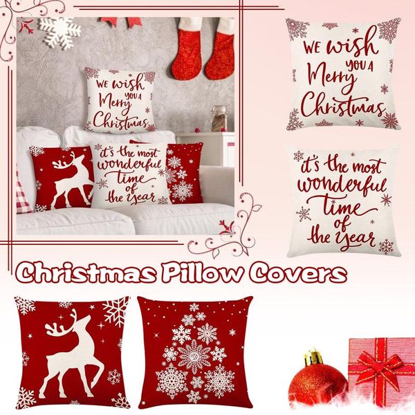pillow case 4pc home christmas covers pillowcase decor snowflake letter printing cushion navidad decorative
pillow case 4pc home christmas covers pillowcase decor snowflake letter printing cushion navidad decorative