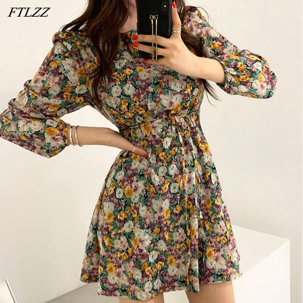 spring autumn women elegant puff sleeve floral print dress casual lady seaside beach vintage long mini 210423, Black;gray
spring autumn women elegant puff sleeve floral print dress casual lady seaside beach vintage long mini 210423, Black;gray